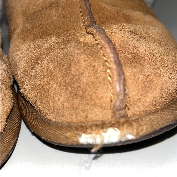 UGG Chestnut Suede Shearling Mule Slippers - Chestnut & Cream size 8/9 - Picture 7 of 15